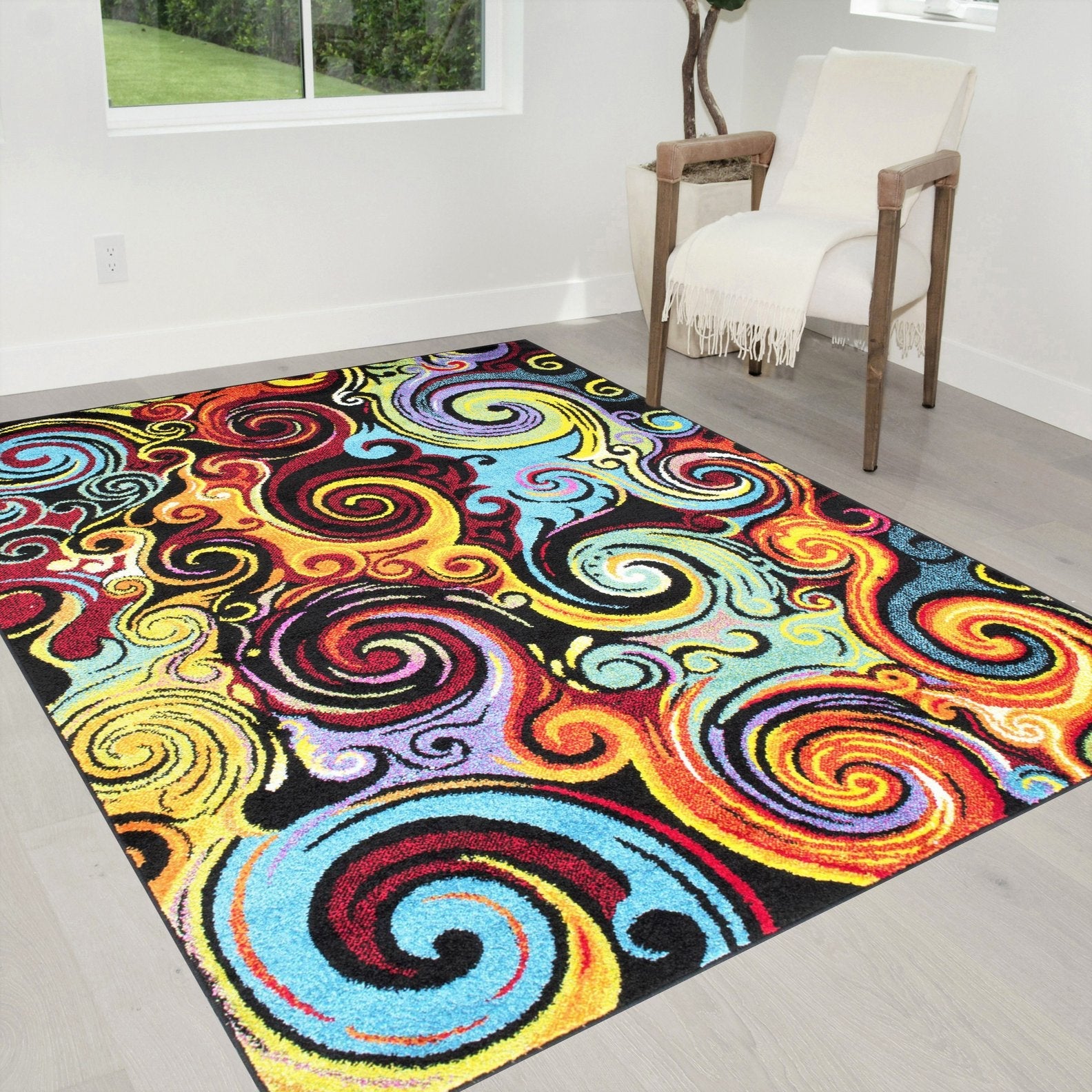 Swirls Multicolor Rug