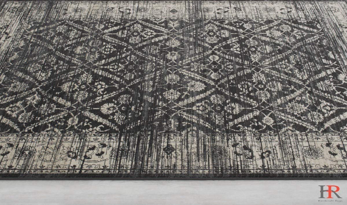 Allover Pattern Distressed Rug #95