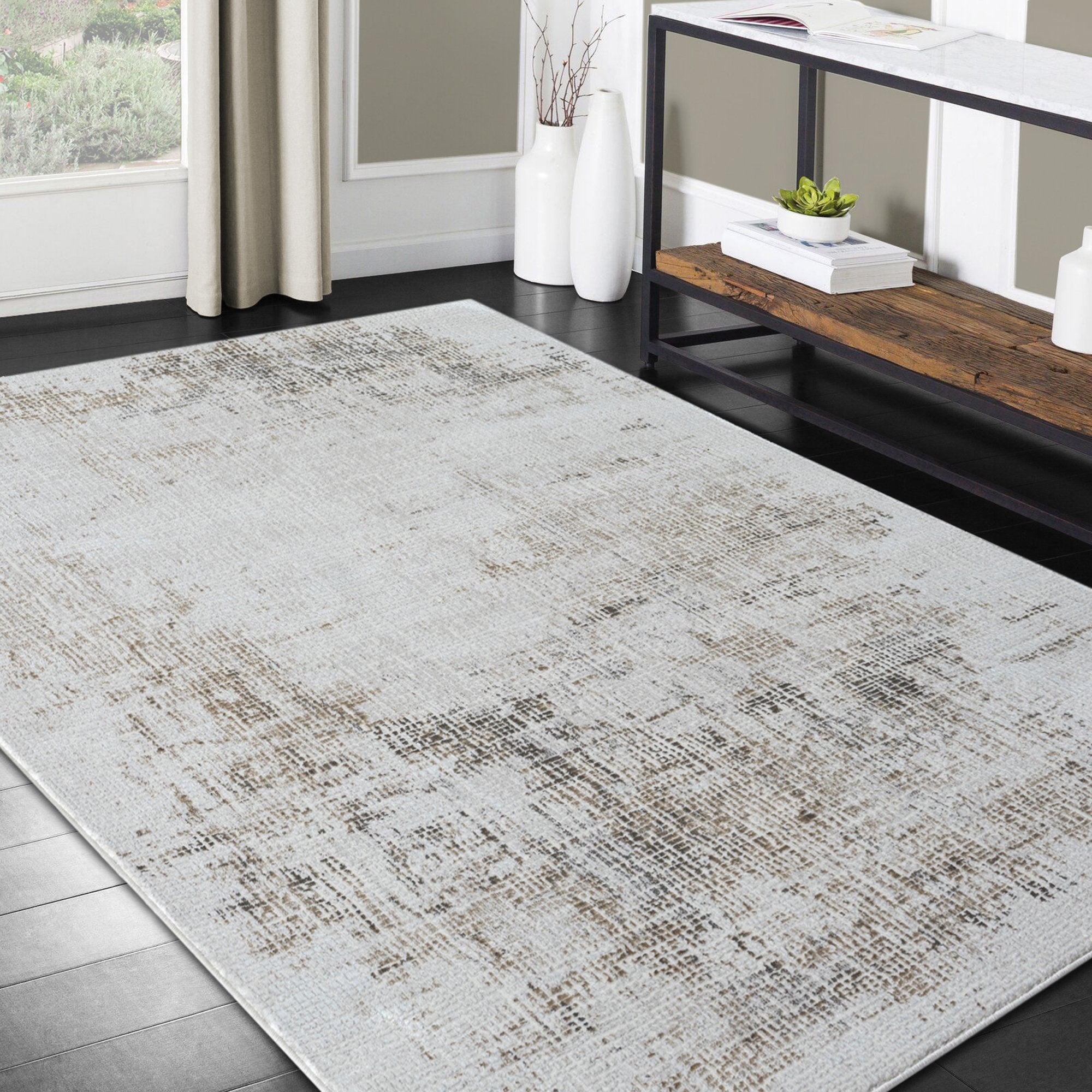 HR Premium Super Soft Polyester Abstract Area Rug #11450