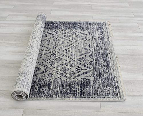 Allover Pattern Distressed Rug #95