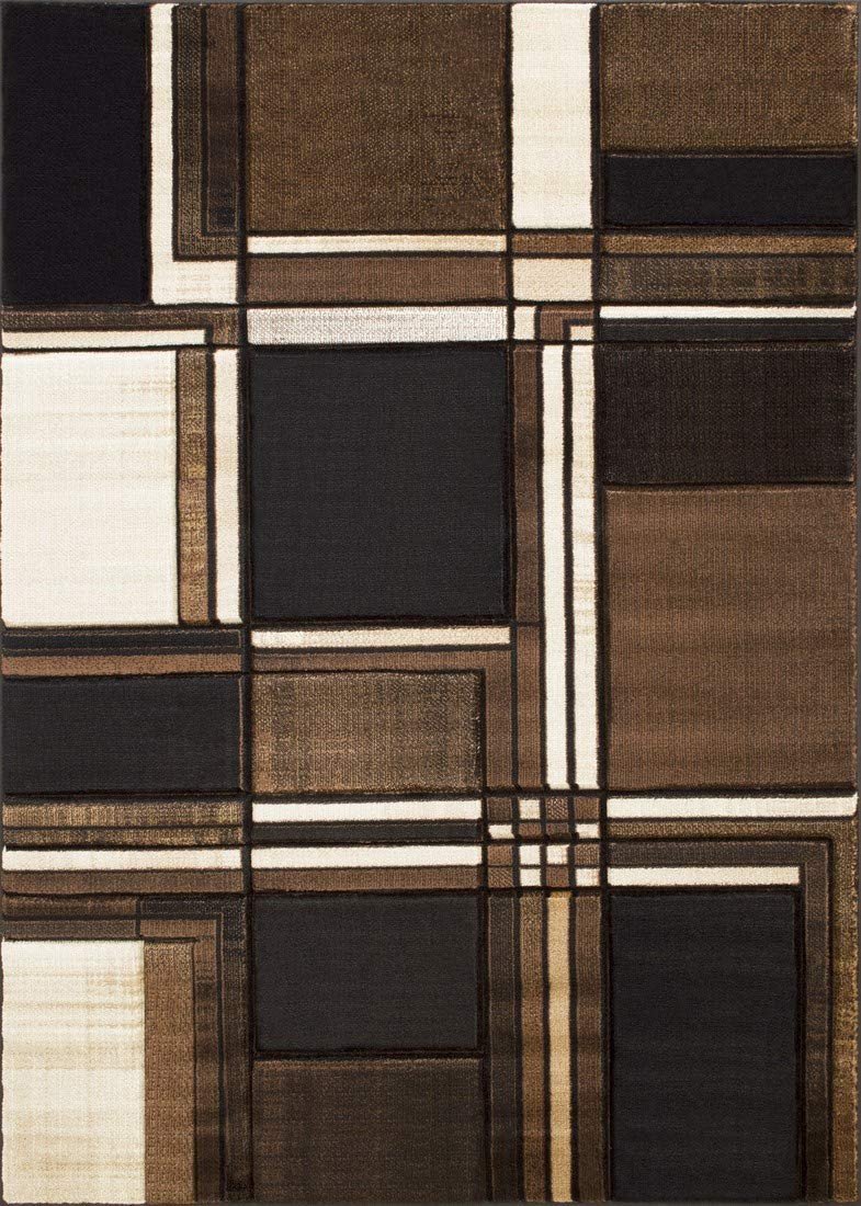 Cubism/Squares Modern  Hand Carved Area Rug 15