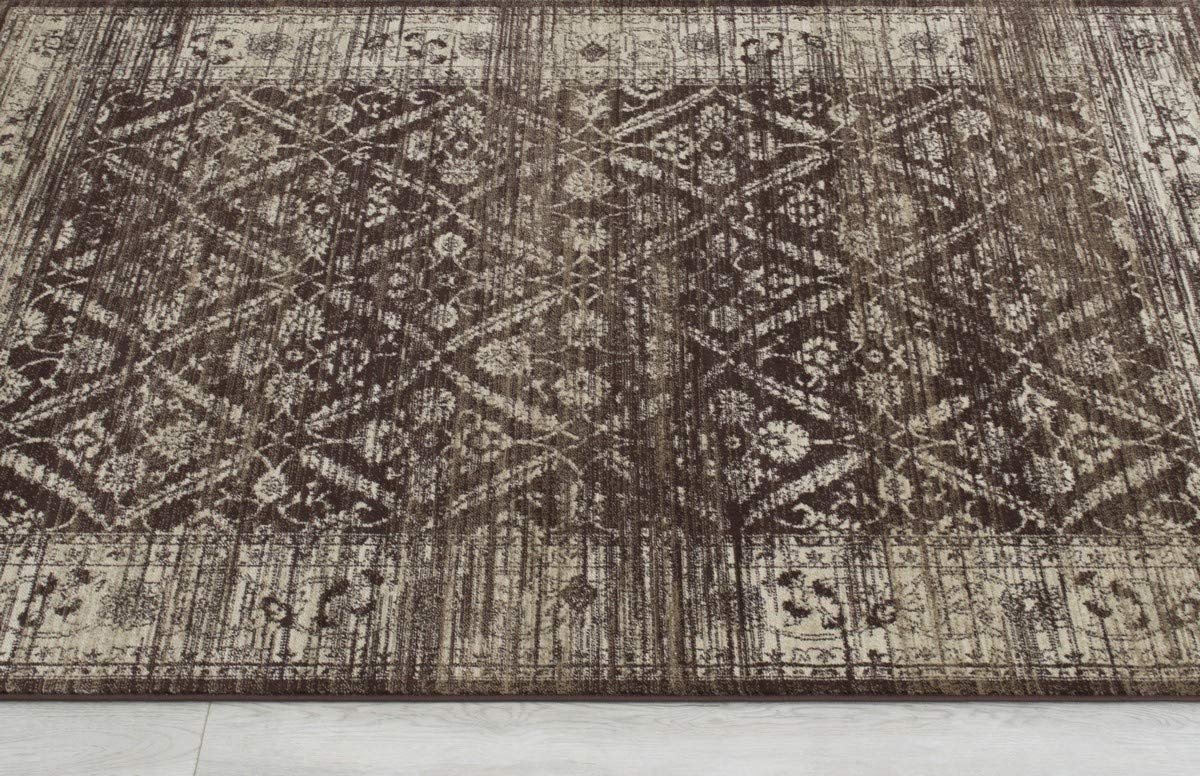 Allover Pattern Distressed Rug #95