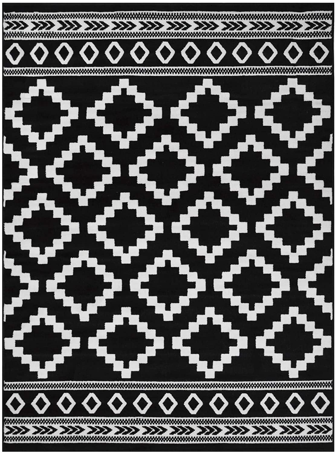 Southwestern Rug for Living Room Antiqued Trellis Black and White Area Rug Boho D????cor Rugs for Bedroom