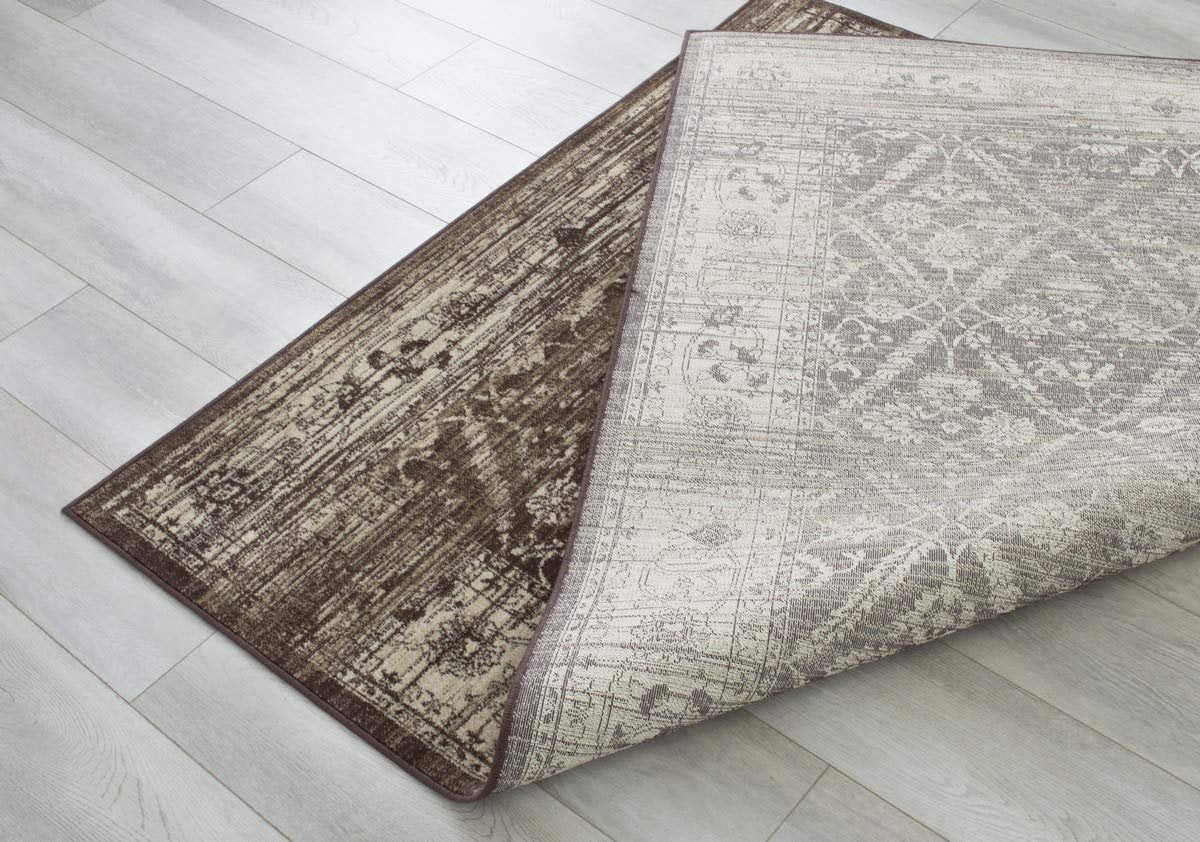 Allover Pattern Distressed Rug #95