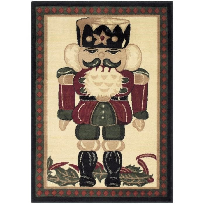 HR Nutcracker Rug Red Holiday Rugs (Approximately 3 ft. by 5 ft.)