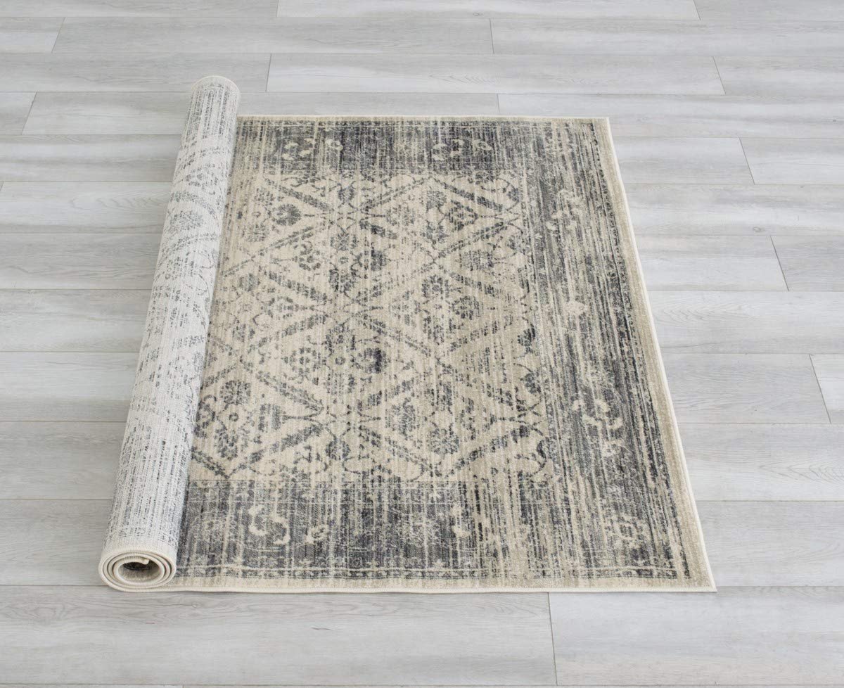 Allover Pattern Distressed Rug #95