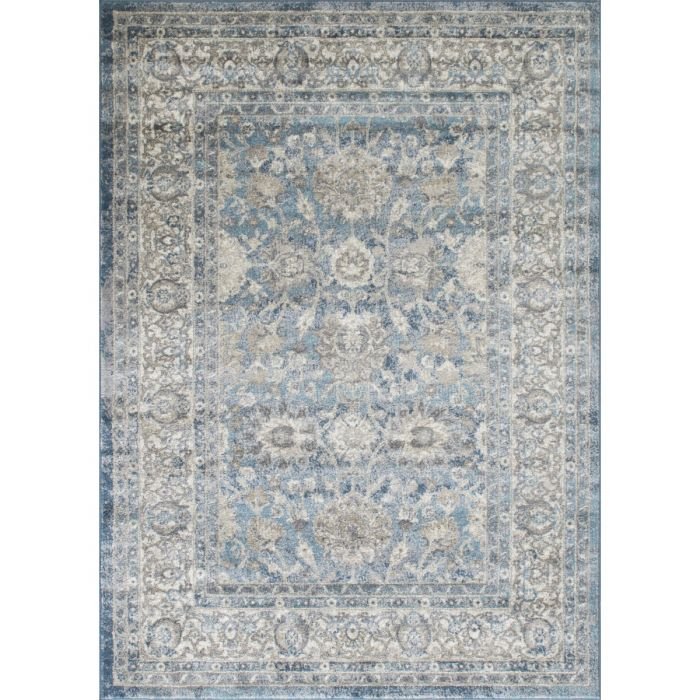 Cream/Gray/Ivory/Beige-Faded, Oriental Distressed – Modern Vintage Design– Abstract, Persian Rug